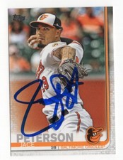 JACE PETERSON Signed Autographed 2019 Topps Series 2 Two Card BAL Orioles #404