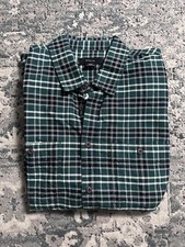 Cotton On Brooklyn Long Sleeve Button Down Shirt Green Oxford Check Size M
