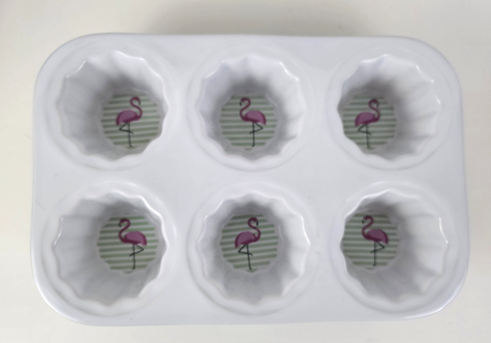10 Strawberry Street Stoneware Ceramic Muffin Cupcake Pan Baking Pink Flamingo💙