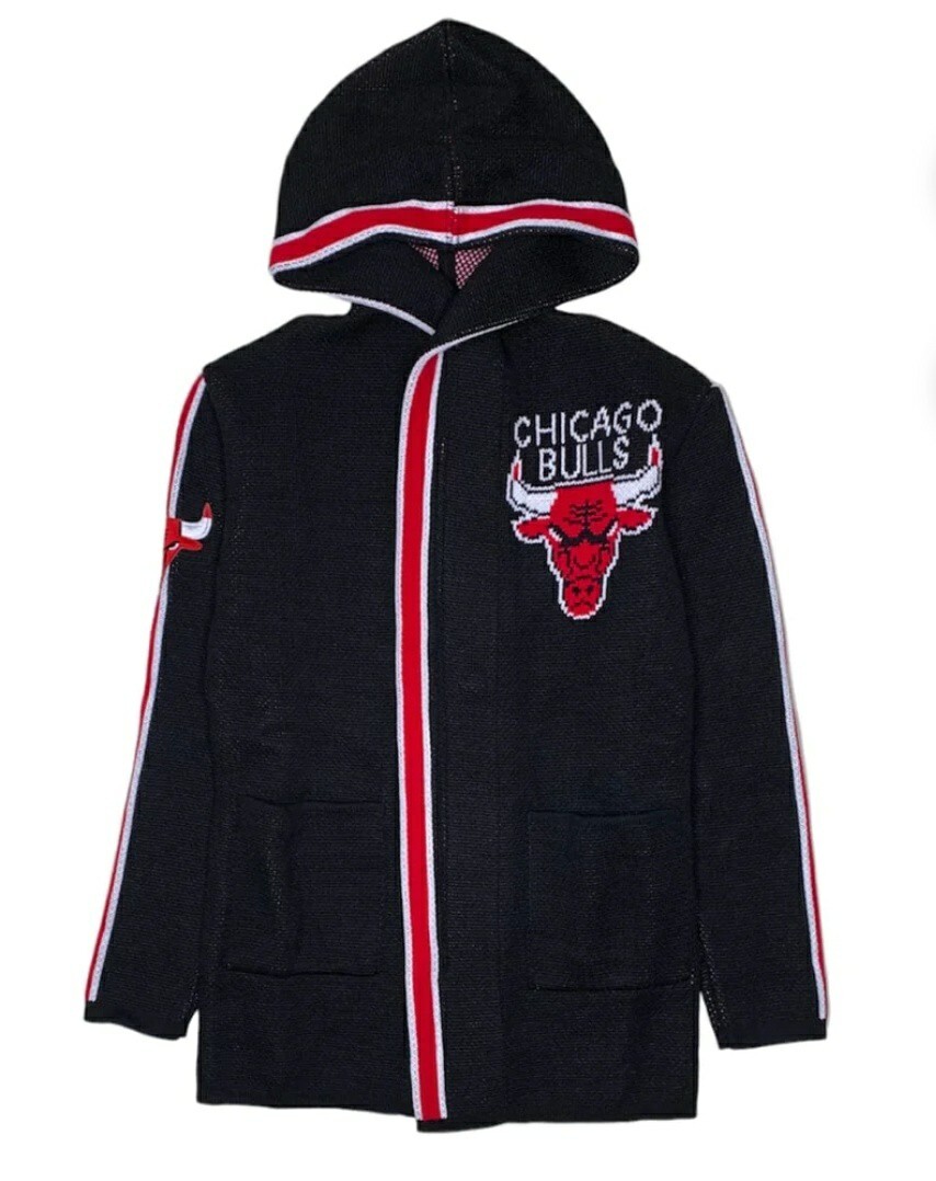 ジャケット・アウター NBA CHICAGO BULLS LONG GONE SWEAT JACKET One In A Million NBA Chicago Bulls Men's Black Sweater