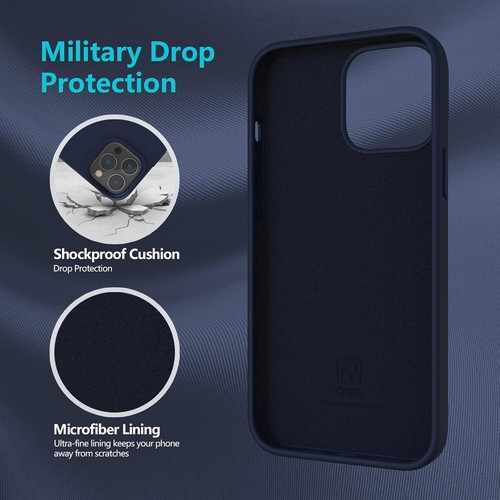 POVRYE 3-in-1 iPhone 13 Pro Max Case & Protector Kit Navy Blue - 第 3/5 張圖片