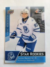Lucas Karmiris 2022-23 UD CHL Star Rookies Clear Cut Variant Card