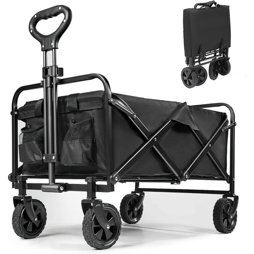Carro plegable, 220 lb-550 lb vagón utilitario de alta resistencia, todo terreno sin plano - Imagen 6 de 73