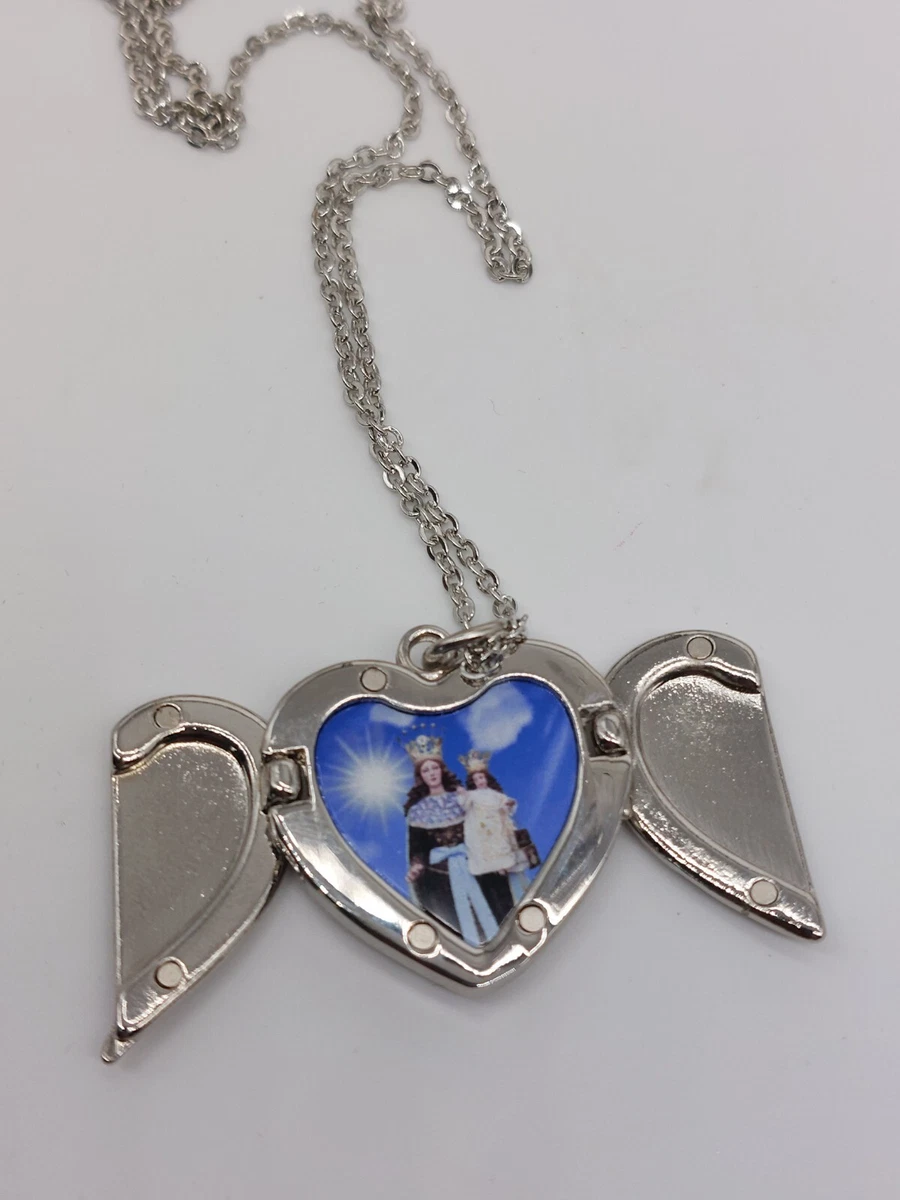 Collana con ciondolo a forma di ali d'angelo, in argento Sterling 925