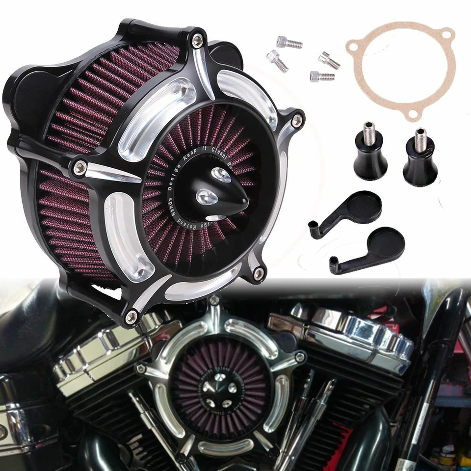 Filtro de admisión de filtro de aire para Harley Softail Dyna Touring Road King Street Glide Foto 4 de 4