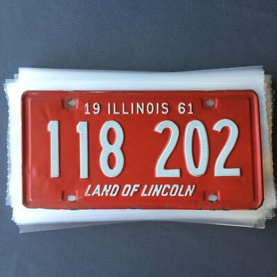 License Plate Sleeves 6.25x12.25 in 4 mil Poly Bags Vintage Tag Storage Protect