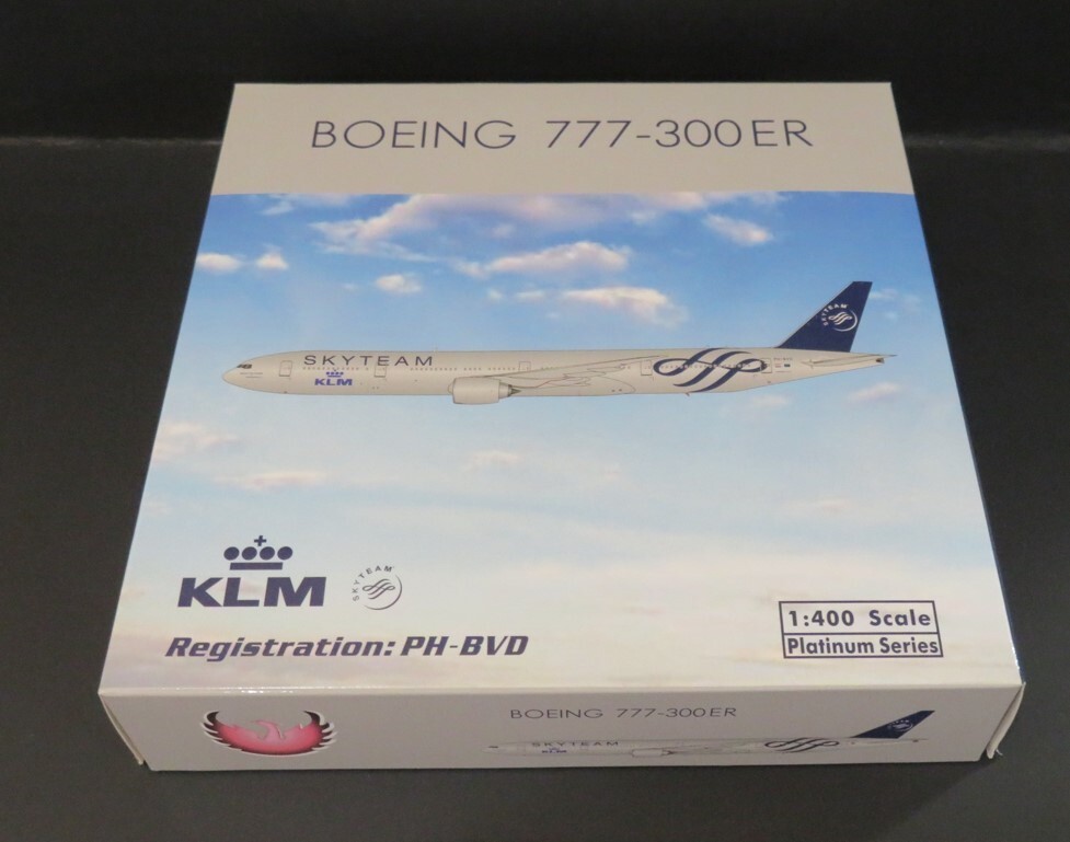 Phoenix Model KLM B777-300ER. PH-BVD. SKY TEAM. 1:400 Scale. RARE
