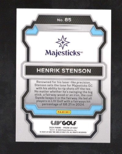 2024 Panini Prizm Liv Golf Henrik Stenson #85 - Picture 2 of 2