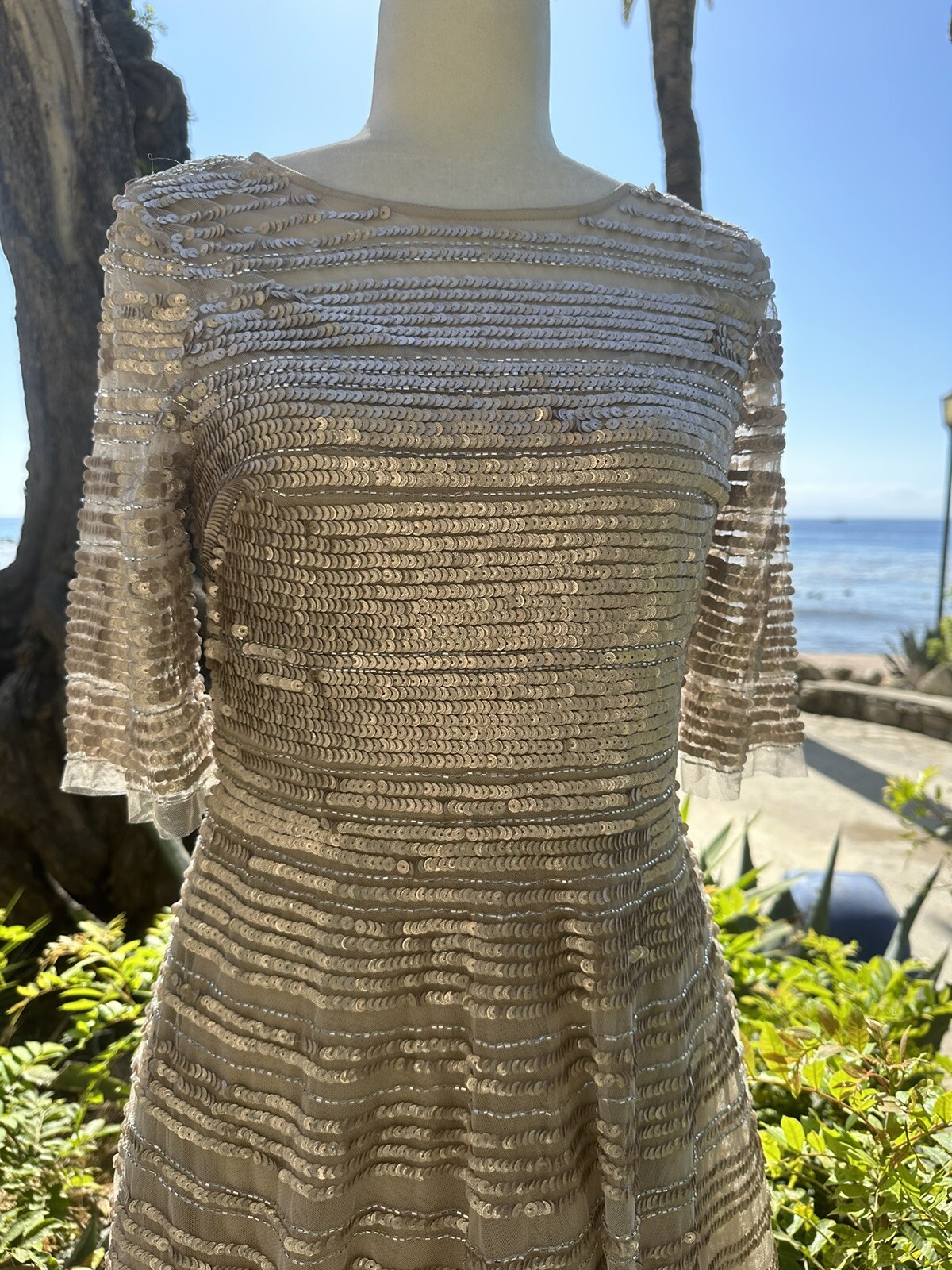 Johnny Was Beaded Mesh Dress eBay