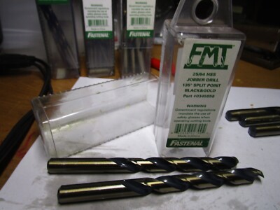 25/64'' HSS 135° Split Point Black and Gold Finish FMT  Jobber Drill QTY 2