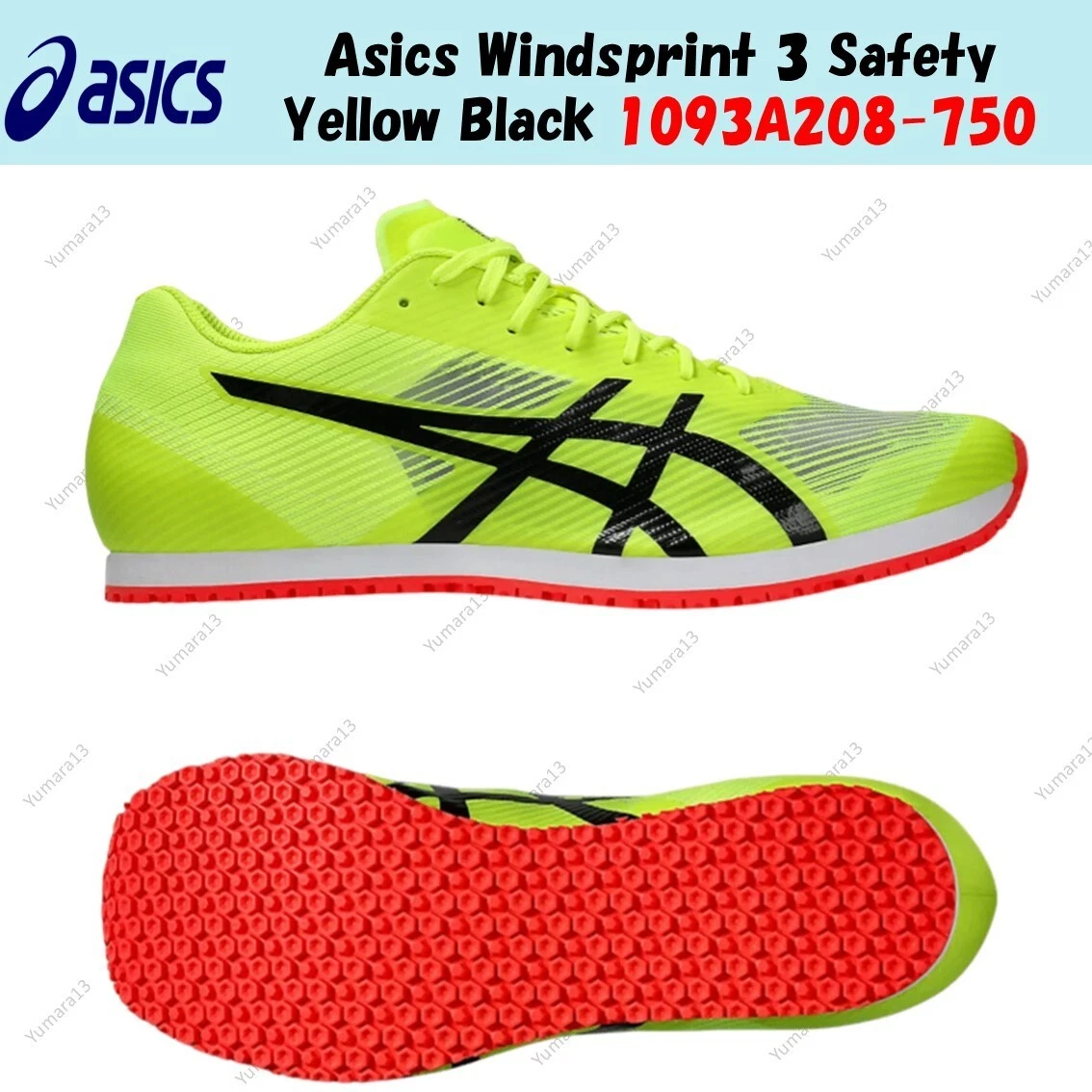Asics Windsprint 3 Safety Giallo Nero 1093A208 750 Taglia Uomo