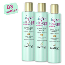 3 x Pantene Pro-V Hair Biology Menopause Revitalise & Soothe Shampoo 250ml 13.32 per litre
