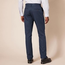 NAVY - AMAZON ESSENTIALS MEN'S SLIM-FIT FLAT-FRONT DRESS PANT