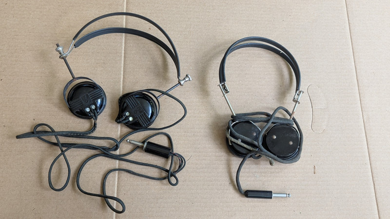 Vintage Brush Development Co. Bakelite Radio Headphones Crystal Set Headset