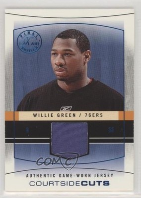 2003 Flair Final Edition Courtside Cuts Jerseys Blue Willie Green Rookie RC 0l2q