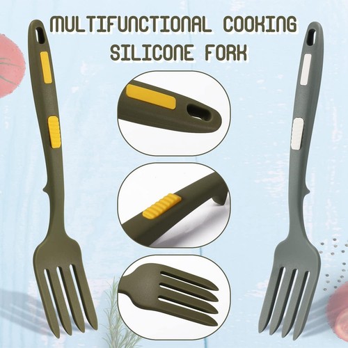 2 Stück Silikon Flexible Gabeln Silikon Kochgabel Hitze für 6834 - Bild 3 von 4