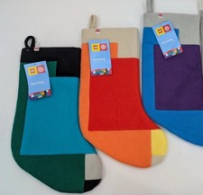 LEGO x TARGET Colorblock Holiday Lot Of 3 Christmas Stocking 20" NEW Exclusive