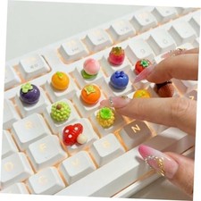 30pcs Fruits Keycap,Keyboard Key Cap,Nail Keyboard Sticker (Fruit Fruit B 30pcs