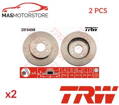 BREMSSCHEIBEN SATZ PAAR VORNE TRW DF4498 2PCS A FÜR HAFEI SIGMA SAIMA