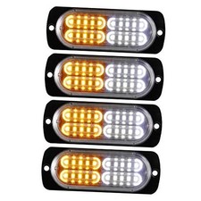 12-24V 20-LED Super Bright Emergency Strobe Warning Caution Hazard Amber White