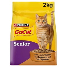 Go-Cat Senior 7+ Chicken, Turkey & Veg Dry Food - 2 kg 9.40 per kilo
