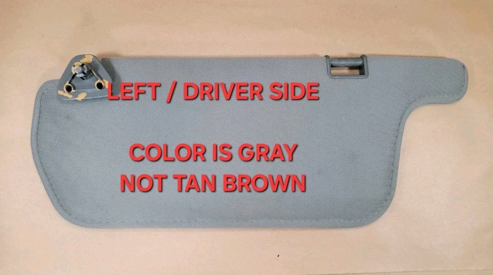 Nissan 200SX 1995-1999 conductor izquierdo parasol parasol gris tela OEM USADO Foto 3 de 4