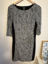 Lauren Ralph Lauren Women’s Dress Black White Stretch Sheath Size 14