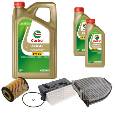 FEBI Inspektionspaket 7L Castrol EDGE Titanium FST 5W-30 LL für Mercedes-Benz