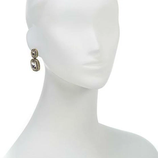 Pendientes Heidi Daus® Exquisita Elegancia Cristal Verde Doble Gota Regalo Foto 4 de 4