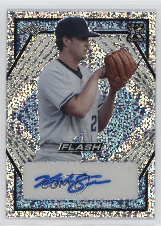 2021 Leaf Flash Platinum Blue 34/50 Mitch Spence #BA-MS1 Auto 1cx3