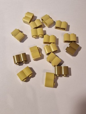 Lego Brick, Modified 1 x 2 Mauerstein Item 30136 Tan 16 Stück (A153)