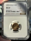 1999 Gold Eagle G$5 MS69 - 1/10 Oz Of Beautiful American Graded Gold!!!