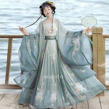 Traditional Women Song Dynasty Embroidery Hanfu Dress Stage Costume Dance Party