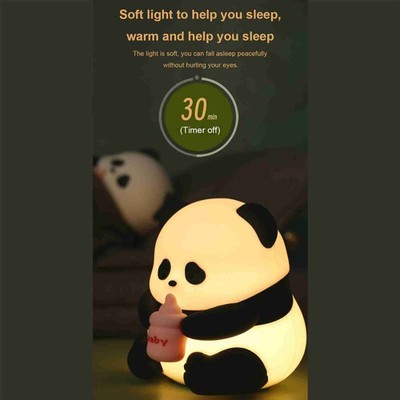 2-Sitting Panda Pat Light Cute Ornament High-value Bedroom Ambient Light