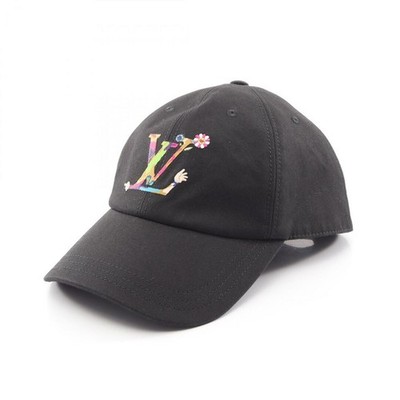 Louis Vuitton LV TM Super Flat Cap Cotton for Men and Women Black Multicolor Use