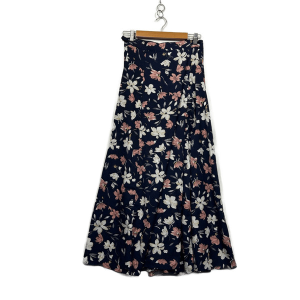 SHEIN Womens Blue Floral Maxi Skirt Size L