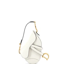 Christian Dior Saddle Handbag Leather Mini