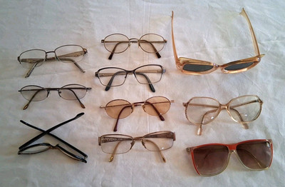 Vintage (10) Prescription Glasses Tura~Rodenstock~A.Vittadini~Liberty w/Cases