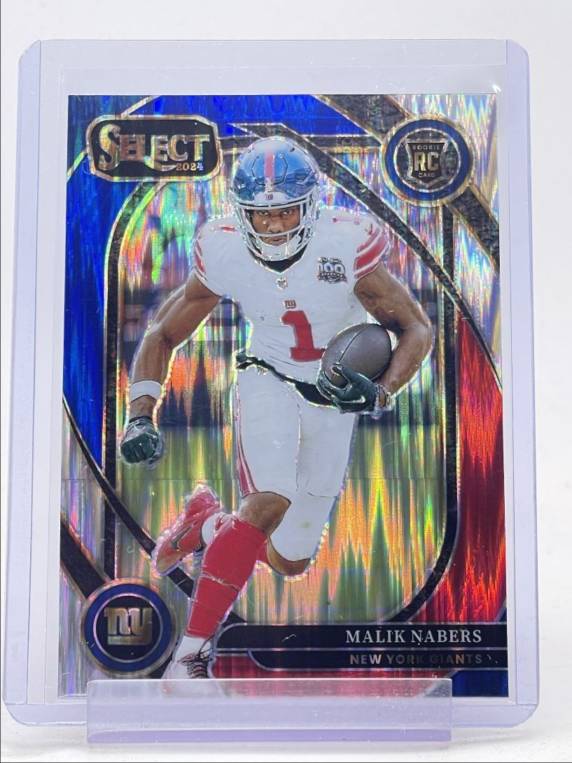 MALIK NABERS 2024 SELECT CLUB LEVEL ROOKIE RED BLUE SHOCK PRIZM RC Q3976