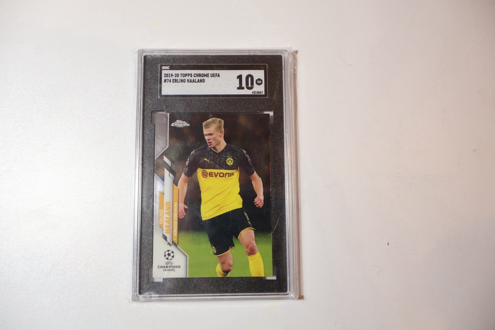 2019-20 Topps Chrome UCL Erling Haaland #74 SGC 10 GEM Rookie RC  