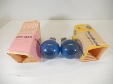 VINTAGE NOS GE  SYLVANIA BCA BLUE PHOTOFLOOD BULB PAIR