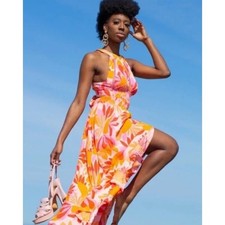 Anthropologie Abel The Label Rumi Tropical Floral Maxi Sundress Womens Size M