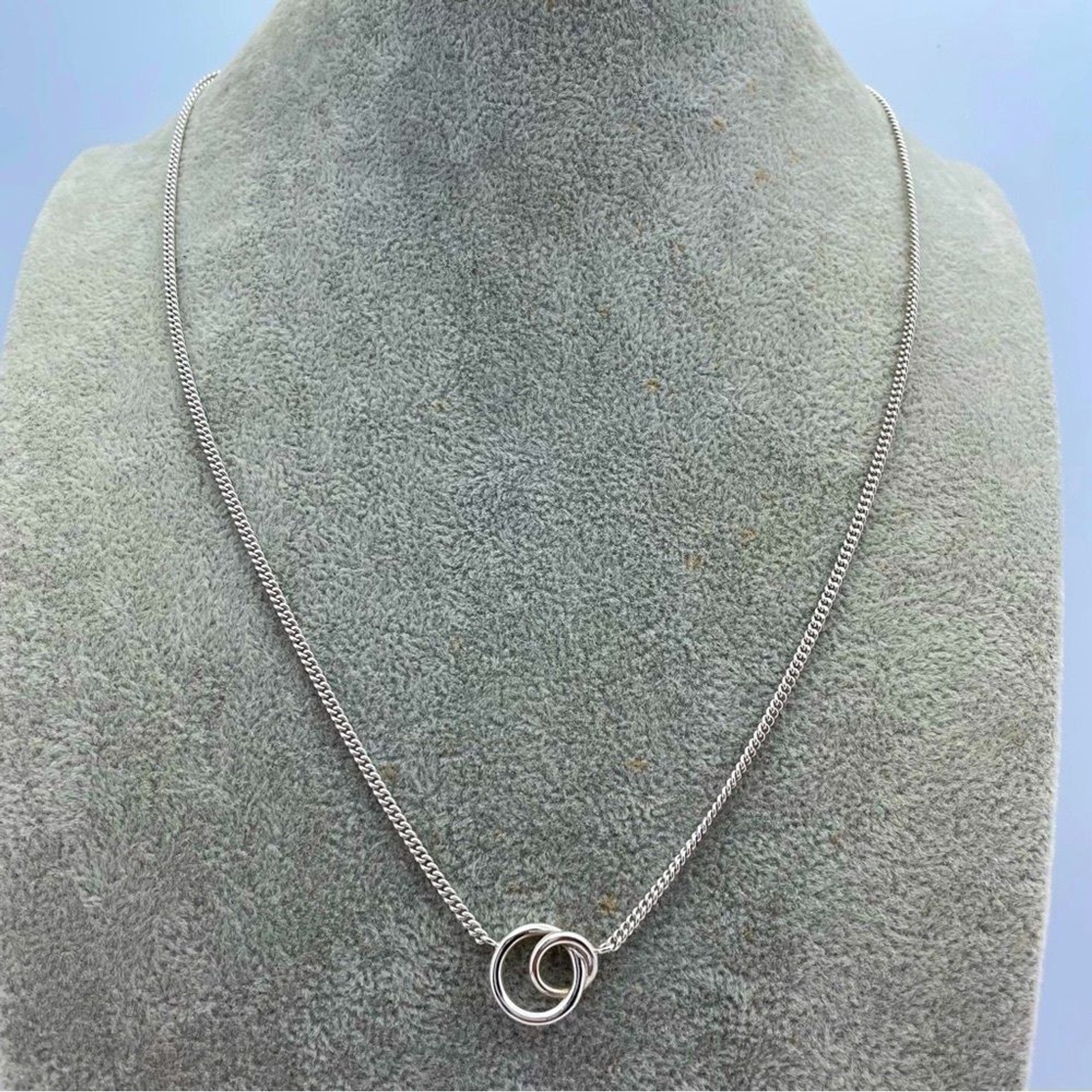 Talbots Sterling Silver Interlocking Rings Neckla… - image 3