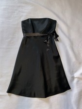 Ann Taylor, Women’s Dress, Black, Strapless, Tie Belt, Size 2P.