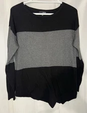 A New Approach (a.n.a.) Shirt Womens Size Medium Black And Gray  Long Sleeve