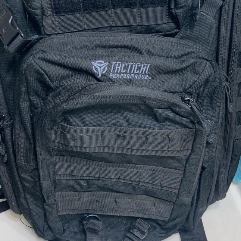 Tactical Performance Black Nylon Tactical Backpack MOLLE, Padded Straps