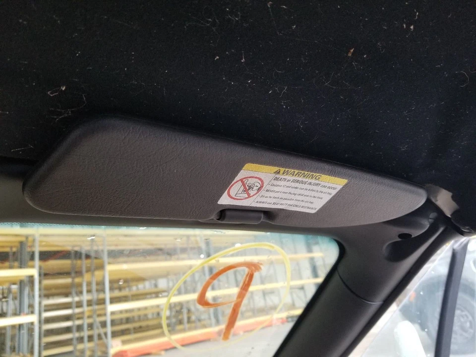 00 2000 BMW Z3 ROADSTER CONVERTIBLE VISERA SOLAR DERECHA PASAJERO NEGRO Foto 2 de 4