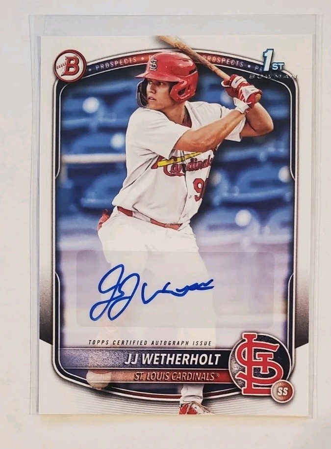 2025 Bowman JJ Wetherholt 1st Bowman Auto St. Louis Cardinals #BPA-JW