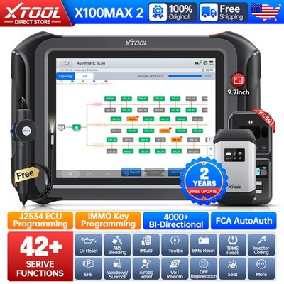 2026 XTOOL X100MAX2 J2534 Programming All Key lost Diagnostic Tool IMMO Scanner