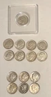 Lot of 15 90% Silver Dimes- 1 oz Silver